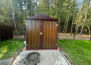 Функциональный хозблок на участок для садового инвентаря в двойной расцветке в дер. Веткино, с.п. Ярденево, Малоярославецкий р-н, Калужская обл.