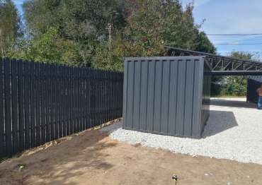 Хозблок на участок для техники и велосипедов в графитовом цвете в пос. Сертякино, г. Подольск, МО