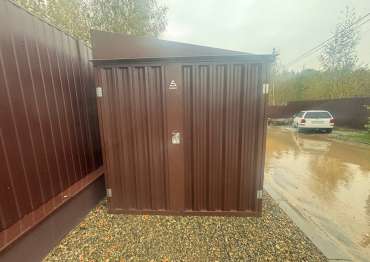 Гараж с односкатной крышей и торцевой воротной группой в с. Синьково, Раменский г.о., МО