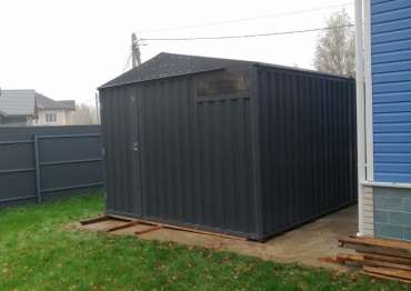 Гараж из профлиста на участок в дер. Соснино, Волоколамский г.о., МО