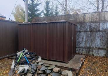 Секционный хозблок в шоколадном цвете в дер. Папушево, Одинцовский г.о., МО