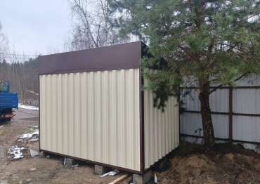 Гараж с односкатной крышей в дер. Путилово, Пушкинский р-н, МО