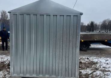 Хозблок с двускатной крышей в дер. Попово, г.о. Чехов, МО