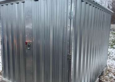 Хозблок в цинковом цвете в дер. Попово, г.о. Чехов, МО